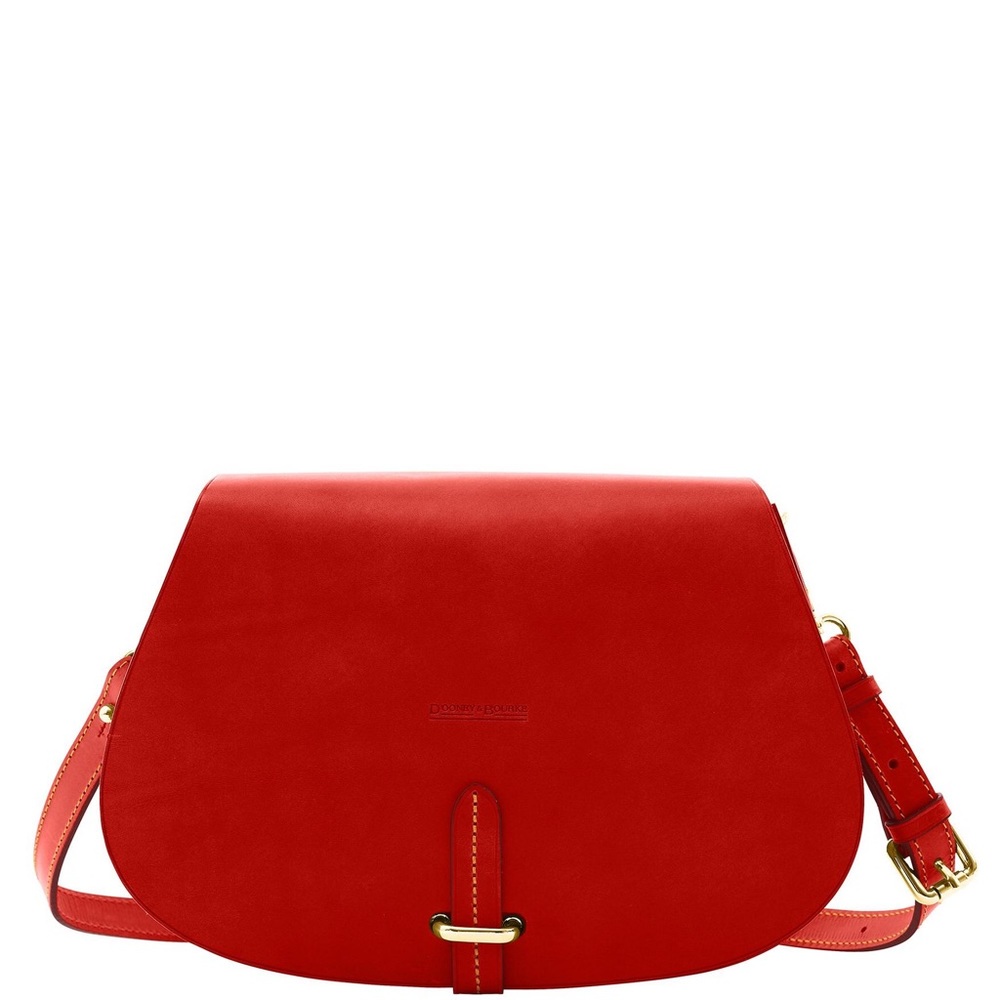 NEW! Dooney & Bourke Alto Leather Saddle Bag